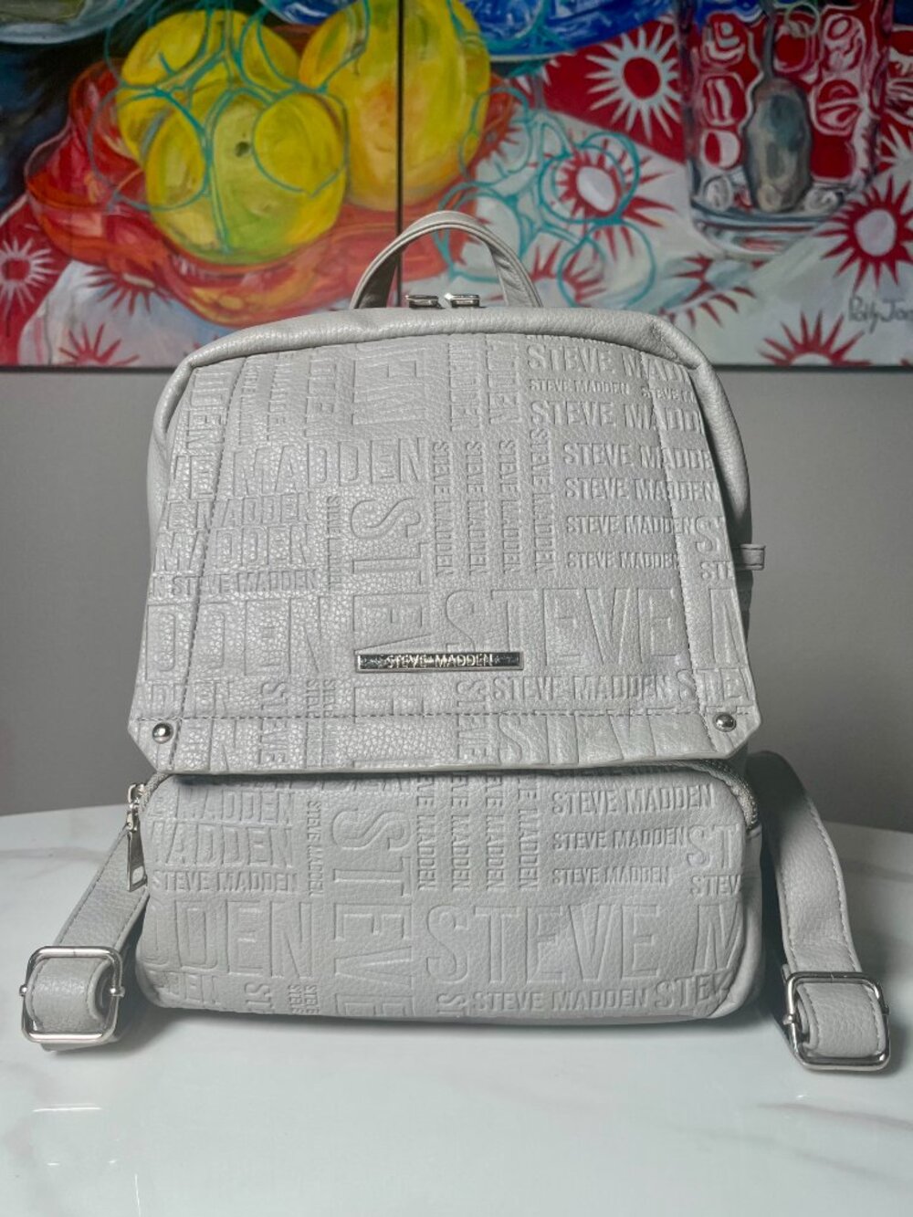 Steve Madden Embossed Logo Backpack Purse – NWOT - Picture 1 of 11